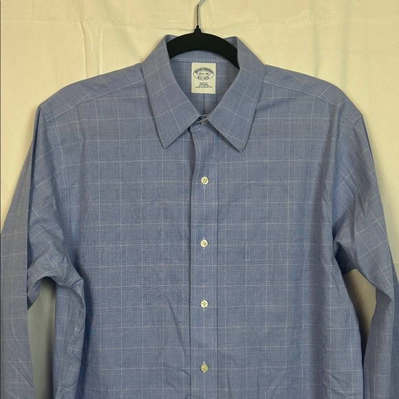 Brooks Brothers Blue Checkered Dress Shirt - Picture 3 of 9
